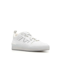 Moncler White Calfskin Low Top Sneakers - EU35/US5