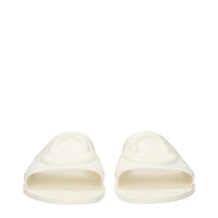 Moncler White Cotton Slippers Sandals - EU40/US10 - Sandals