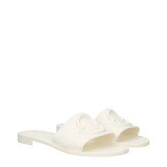 Moncler White Cotton Slippers Sandals - EU40/US10 - Sandals