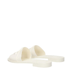 Moncler White Cotton Slippers Sandals - EU40/US10 - Sandals