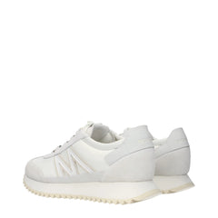 Moncler White Leather Athletic Sneakers