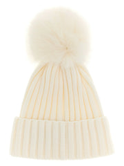Moncler White MicroModal Beanie - UNI