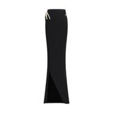 Moncler x Rick Owens Black Cotton Long Skirt