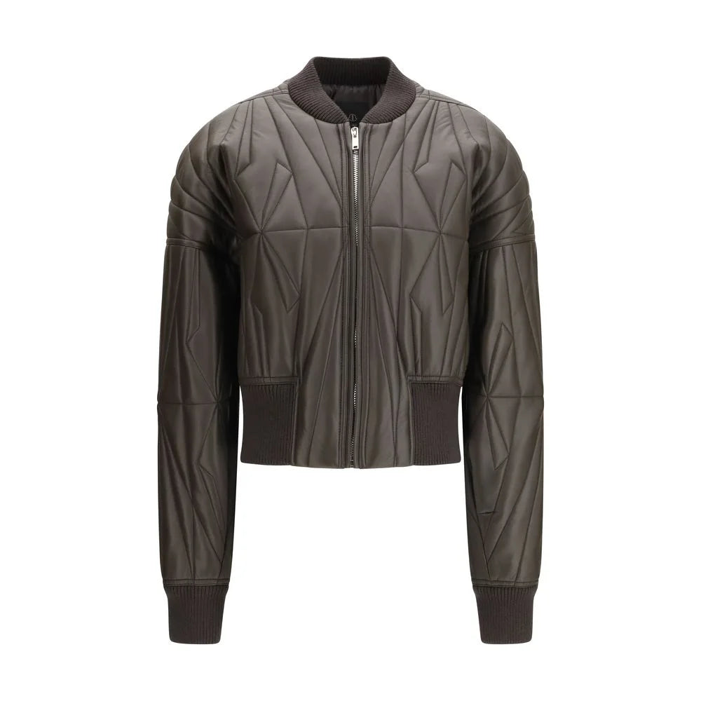 Moncler x Rick Owens Hnědá beránek Ovis Aries Aries bomber bunda - 1
