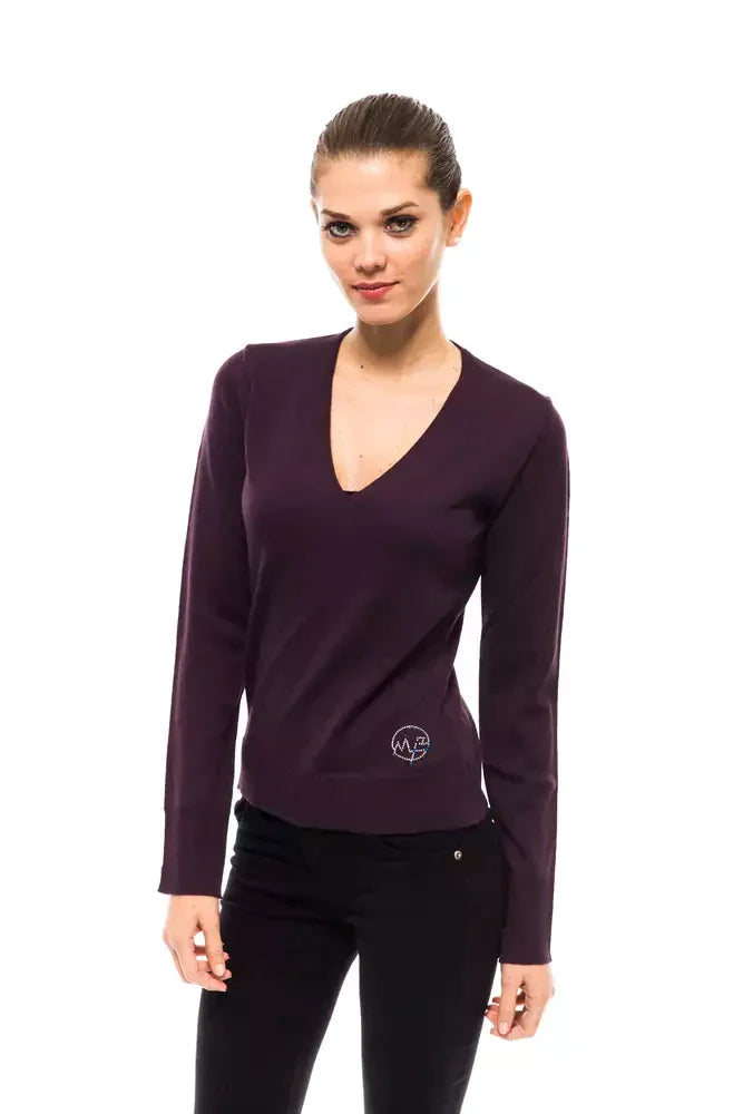Montana Blu Purple Wool Women’s Sweater - Sweaters