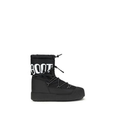 Moon Boot Black Nylon Lace-Up Boots - EU42/US9