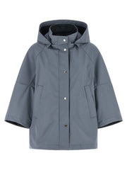 MooRER Blue Polyester Shell Jacket