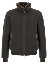 MooRER Brown Wool Bomber