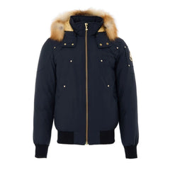Moose Knuckles Blue Nylon Bomber - M