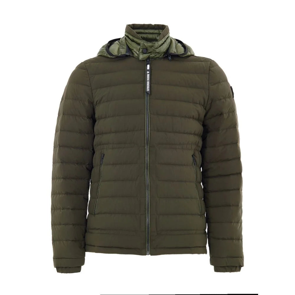 Moose Knuckles Green Nylon Coat - M