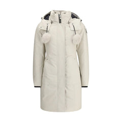 Moose Knuckles White Cotton Parka