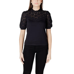 Morgan De Toi Black Cotton T-Shirt - T-Shirts
