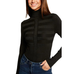 Morgan De Toi Black Viscose Turtleneck - Sweaters
