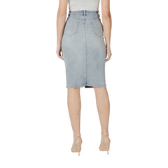 Morgan De Toi Blue Cotton Long - Skirts