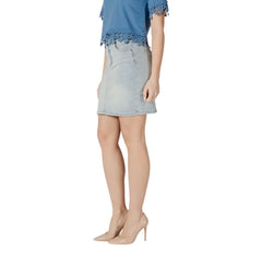 Morgan De Toi Blue Cotton Mini - Skirts