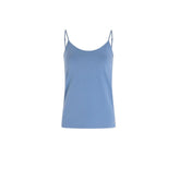 Morgan De Toi Blue Cotton Tank Top - Tank Tops