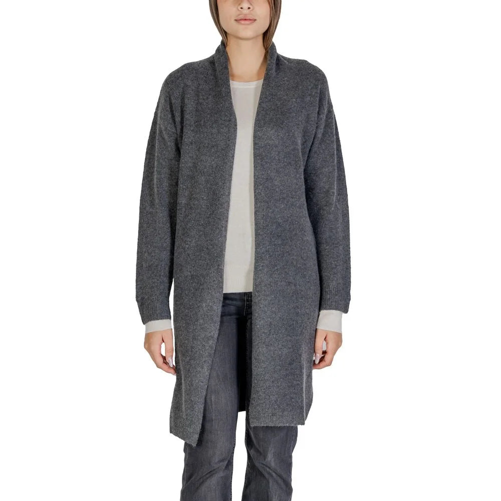 Morgan De Toi Gray Polyester Cardigan - Cardigans