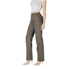 Morgan De Toi Green Cotton Pant - Trousers