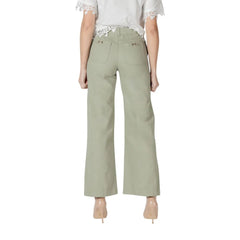 Morgan De Toi Green Cotton Relaxed Fit Jean - Jeans