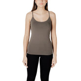 Morgan De Toi Green Cotton Tank Top - Tank Tops