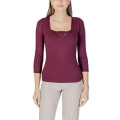 Morgan De Toi Purple Viscose Long Sleeve - IT40|S - T-Shirts