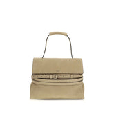 Moschino Beige Calf Leather Bos Taurus Handbag