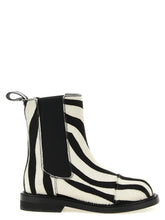 Moschino Bicolor Calfskin Ankle Boots - EU38/US8