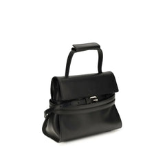 Moschino Black Calf Leather Bos Taurus Shoulder Bag
