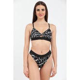 Moschino Black Cotton Bikini