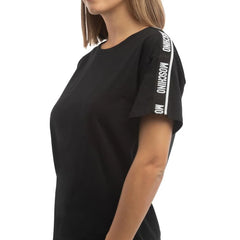 Moschino Μαύρο T-shirt από Χοντρόν βαμβάκι