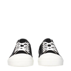 Moschino Black Fabric Low Tops