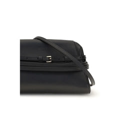 Moschino Black Goatskin Shoulder Bag