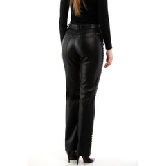 Moschino Black Leather Pants - IT40