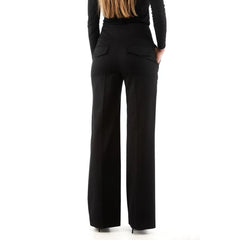 Moschino Black Polyester Casual Pants - IT40