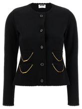 Moschino Black Virgin Wool Cardigan - IT42
