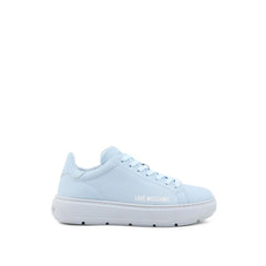 Moschino Blue Leather Low Top Sneakers - EU36/US6