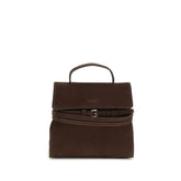 Moschino Brown Calf Leather Bos Taurus Handbag