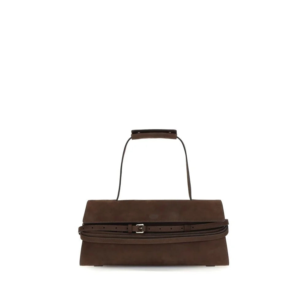 Moschino Brown Calf Leather Bos Taurus Handbag