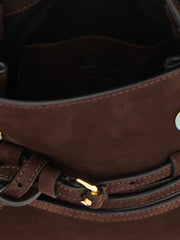 Moschino Brown Calfskin Handbag