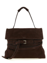 Sac bandoulière en veau marron Moschino
