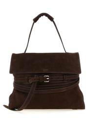 Moschino Brown Calfskin Shoulder Bag