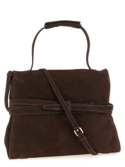 Moschino Brown Calfskin Shoulder Bag