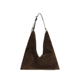 Moschino Brown Suede Leather Shoulder Bag