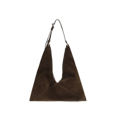 Moschino Brown Suede Leather Shoulder Bag