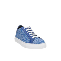 Moschino Couture Blue Leather Low Top Sneakers - EU37/US7
