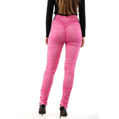 Moschino Fuchsia Viscose Casual Pants - IT40