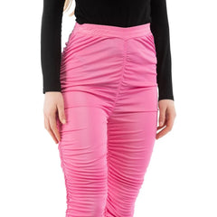 Moschino Fuchsia Viscose Casual Pants - IT40