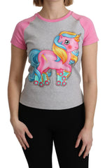Moschino Gray and pink Cotton T-shirt My Little Pony Top - T-Shirts