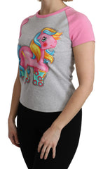 Moschino Gray and pink Cotton T-shirt My Little Pony Top - T-Shirts