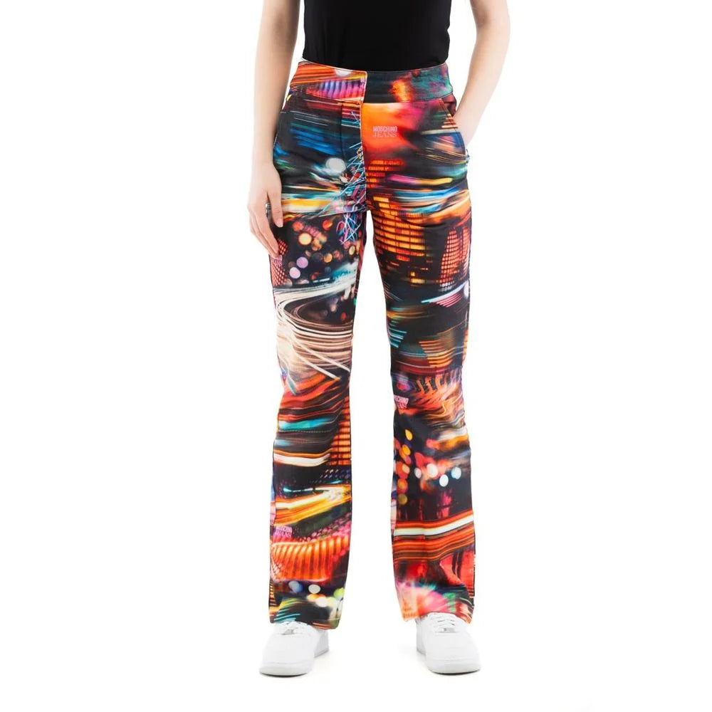 Moschino Multicolor Cotton Casual Pants - IT40